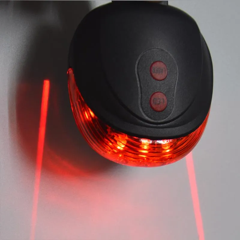 5LED 2Laser Cycling Bicycle Bike light 7 Flash Mode Safety Rear Lamp waterproof Laser Tail Warning Lamp Flashing 5 led 2 laser