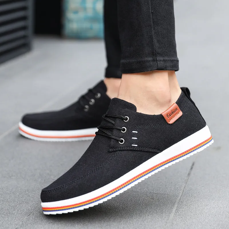 Advbridge Hot Sale Casual Footwear Mens Summer Breathable Hemp Man Shoes Hard-Wearing Casual Sneakers Men Lace-up Casual Shoe Men