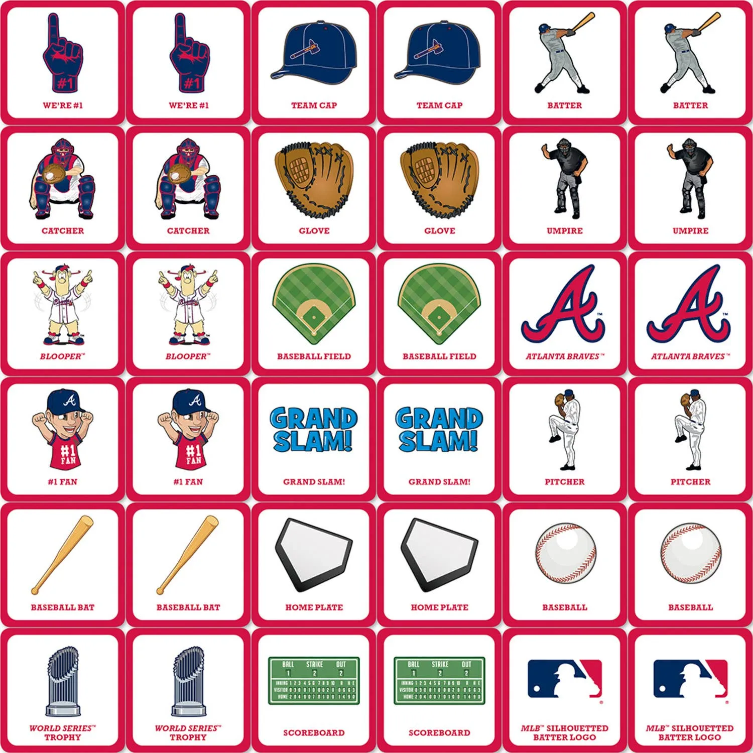 Atlanta Braves MLB Matching Game