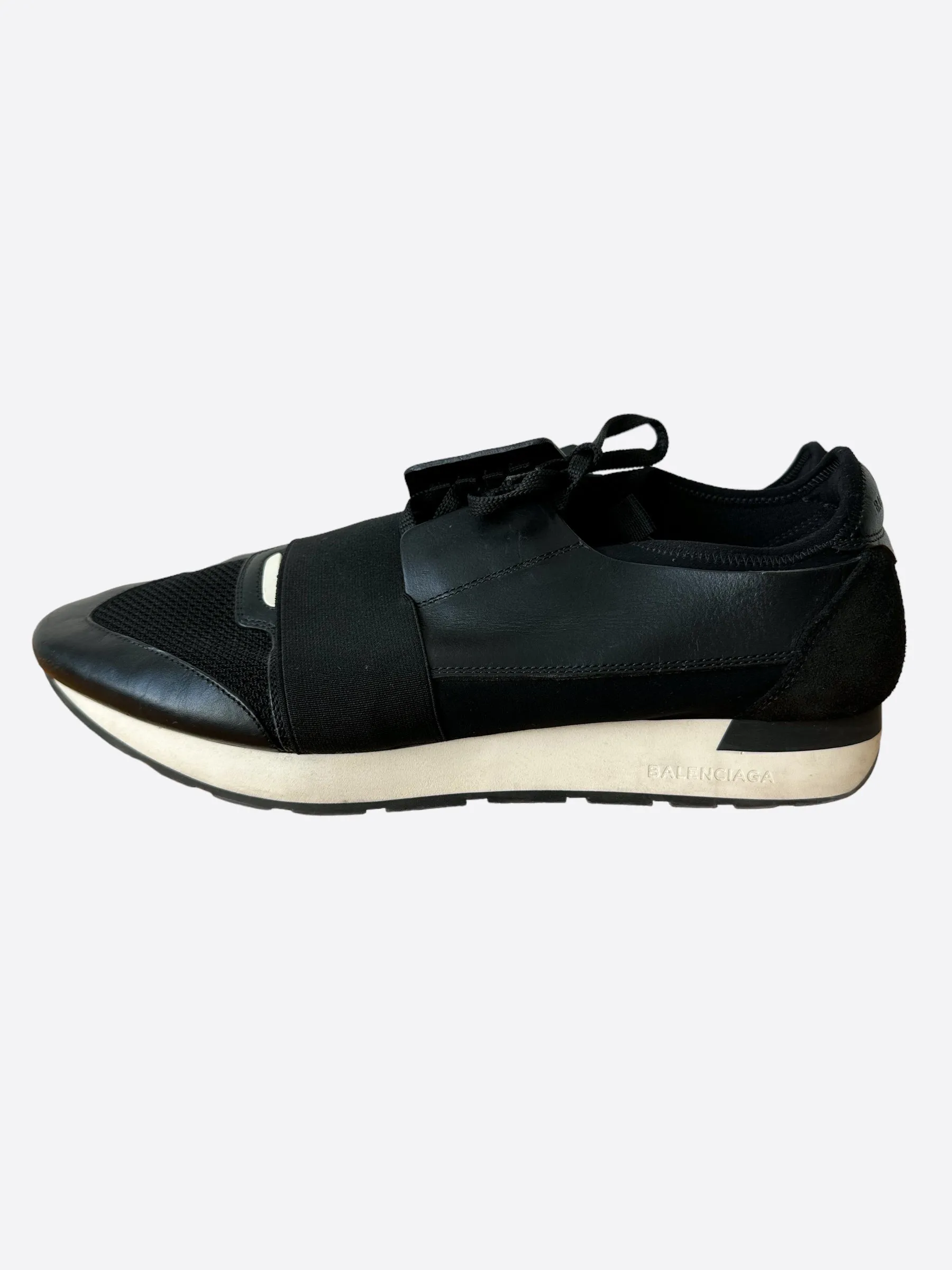 Balenciaga Black & White Race Runners