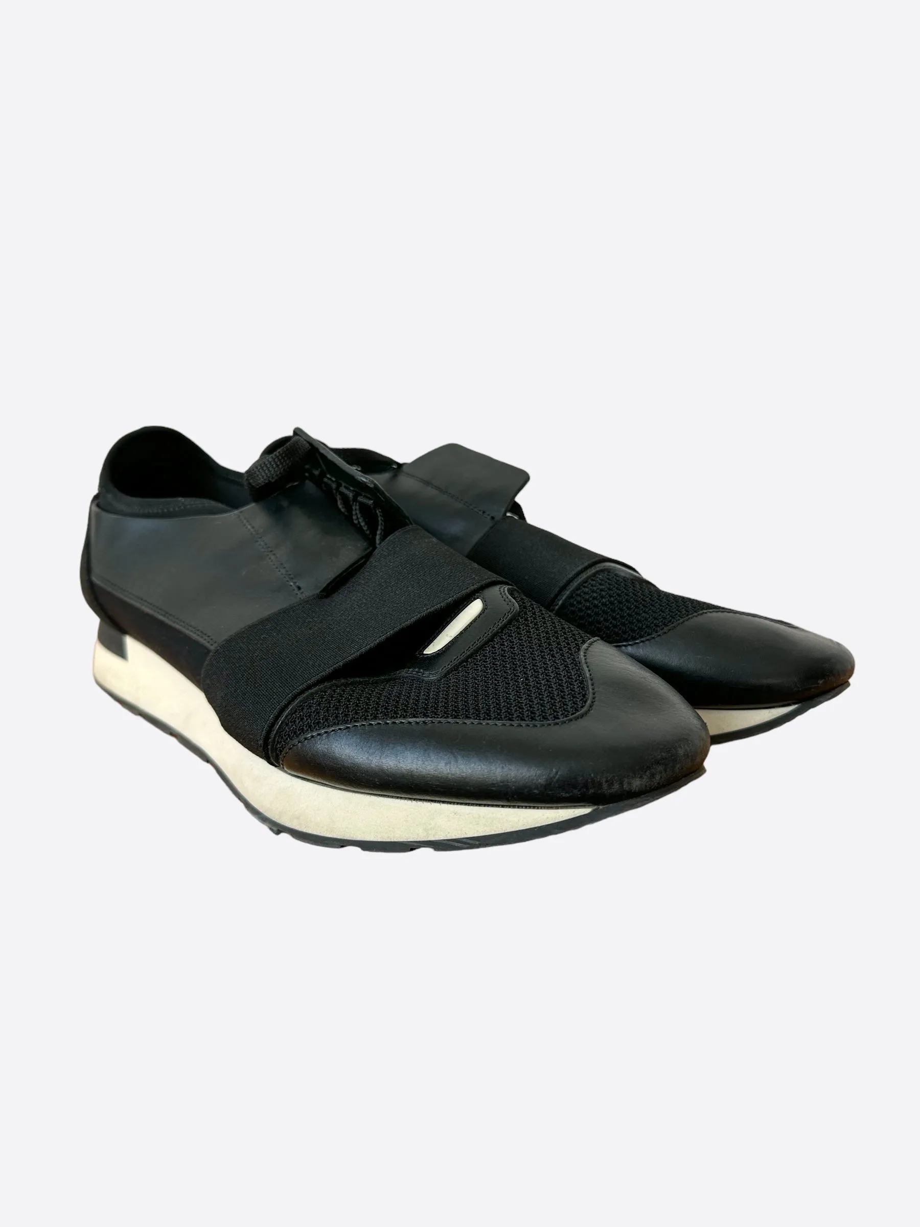 Balenciaga Black & White Race Runners