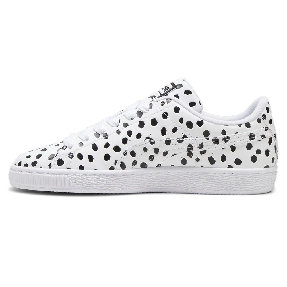 Basket Dalmatian Polka Dot Lace Up Sneakers