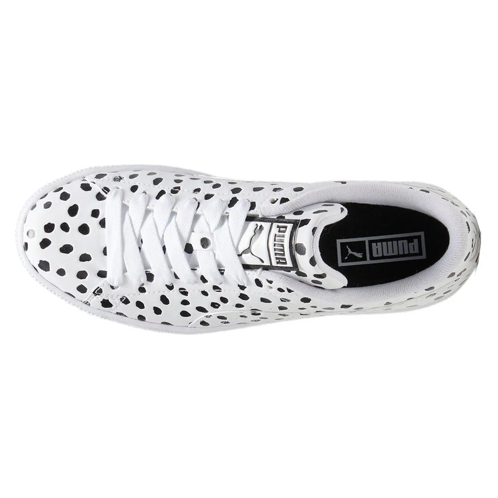 Basket Dalmatian Polka Dot Lace Up Sneakers