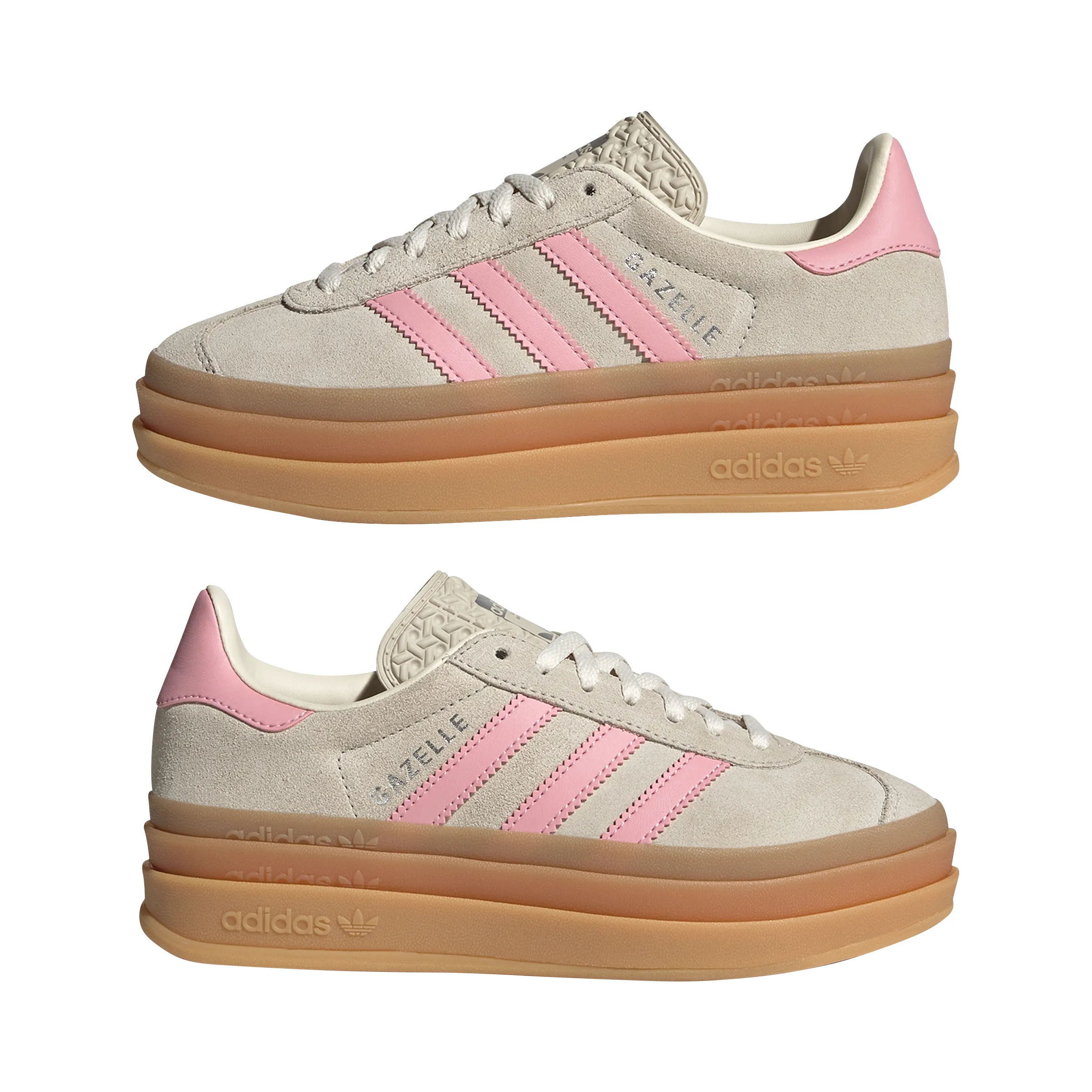 Big Kids' Adidas Gazelle Bold J "Beige Semi Pink Spark"