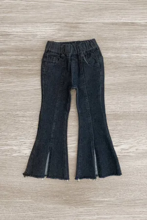 Black Stretch Flare Jeans