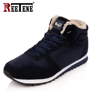 Boots Men Fashion Fur Flock REETENE