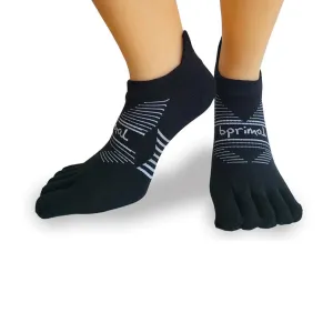 Bprimal Performance Five-Toe Socks - Regular Weight - No-Show - Black