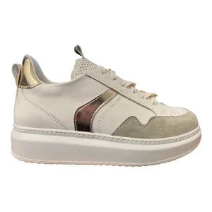 CafèNoir Sneakers in pelle con pasalaccio catena C1DE1520 W001 white