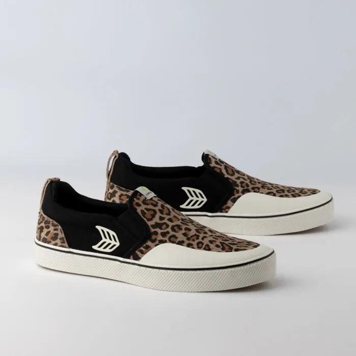 CARIUMA SLIP-ON Skate Pro Leopard Suede/Black Canvas/Ivory Mens