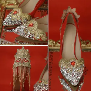 Chinese Wedding Red Bridal Shoes - 1875