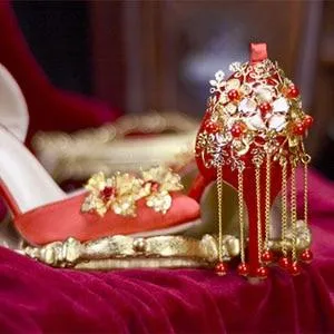 Chinese Wedding Red Bridal Shoes - 1875