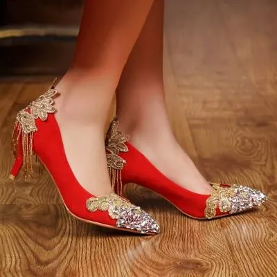 Chinese Wedding Red Bridal Shoes - 1875