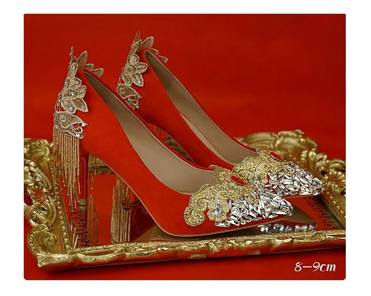 Chinese Wedding Red Bridal Shoes - 1875