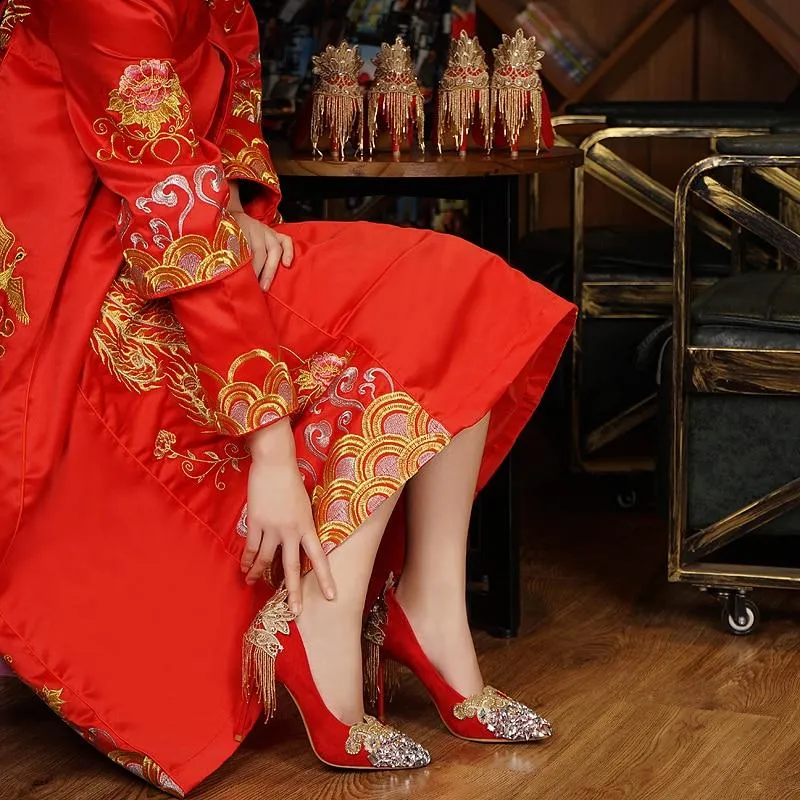 Chinese Wedding Red Bridal Shoes - 1875