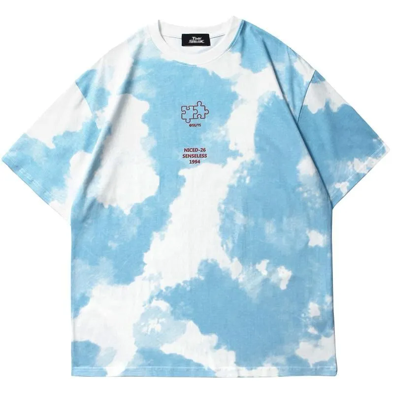 Cloud Print Senseless T-Shirt