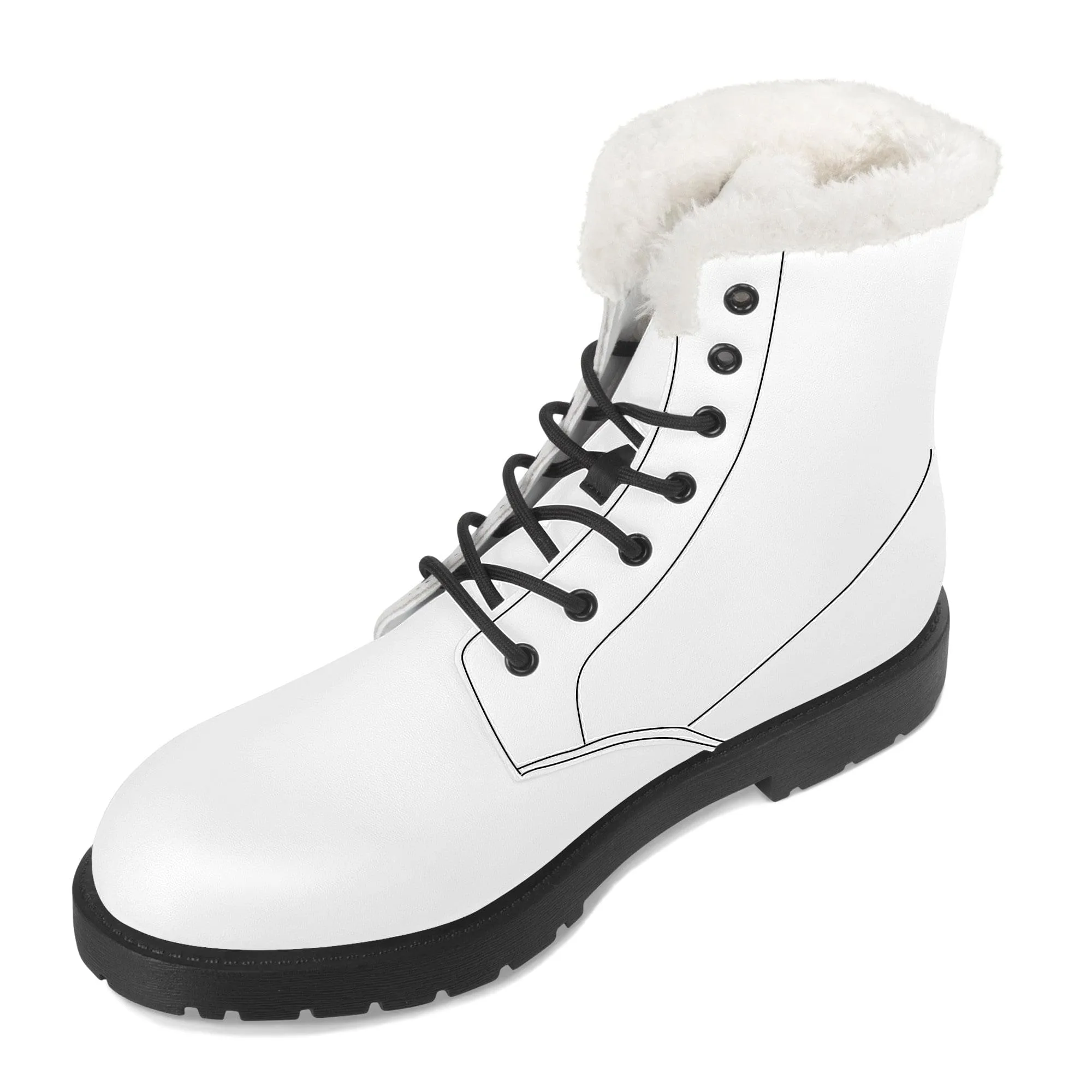 Custom Faux Fur Leather Boot- SF D86