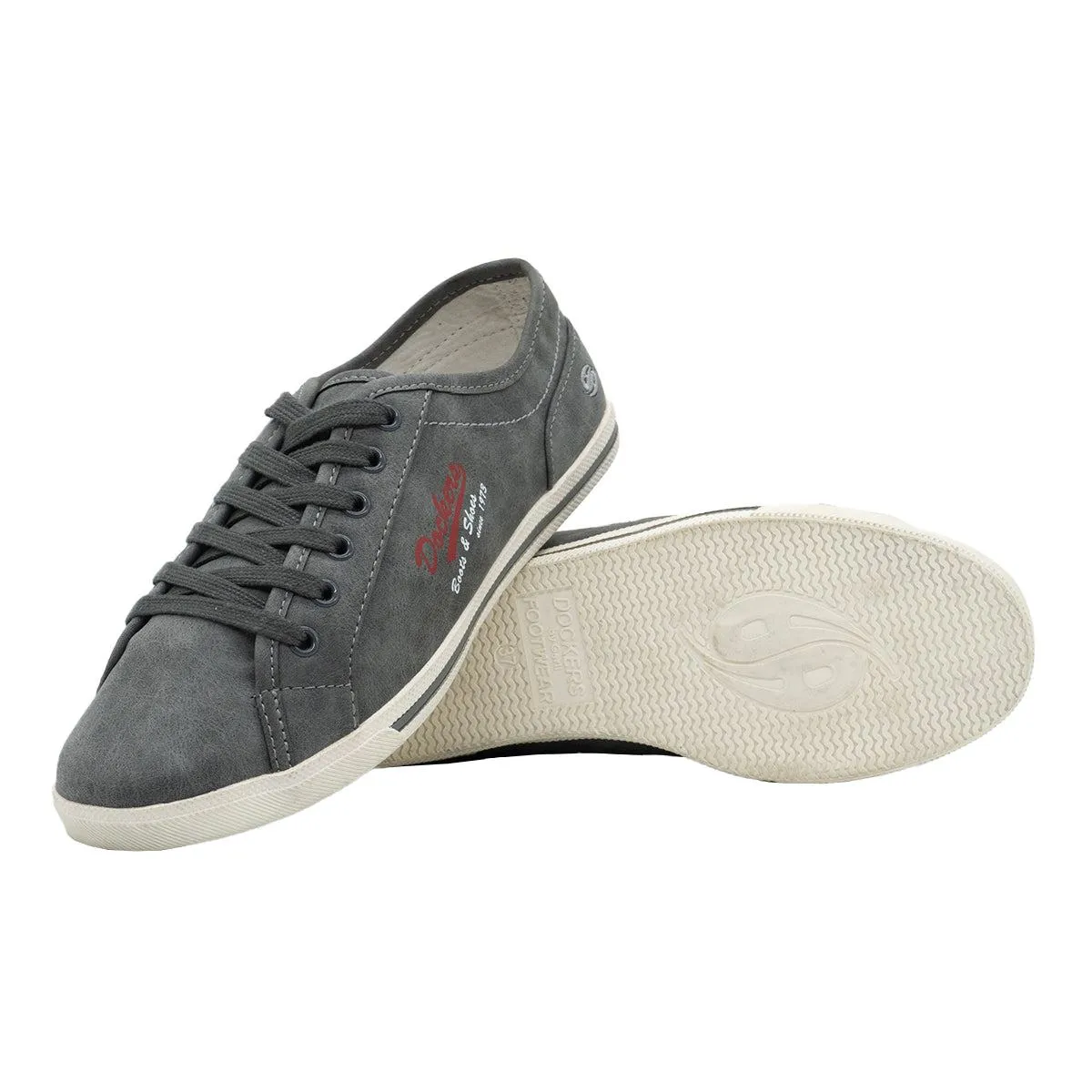 Dockers Low-Top Sneakers Leather Grey Colour For Women