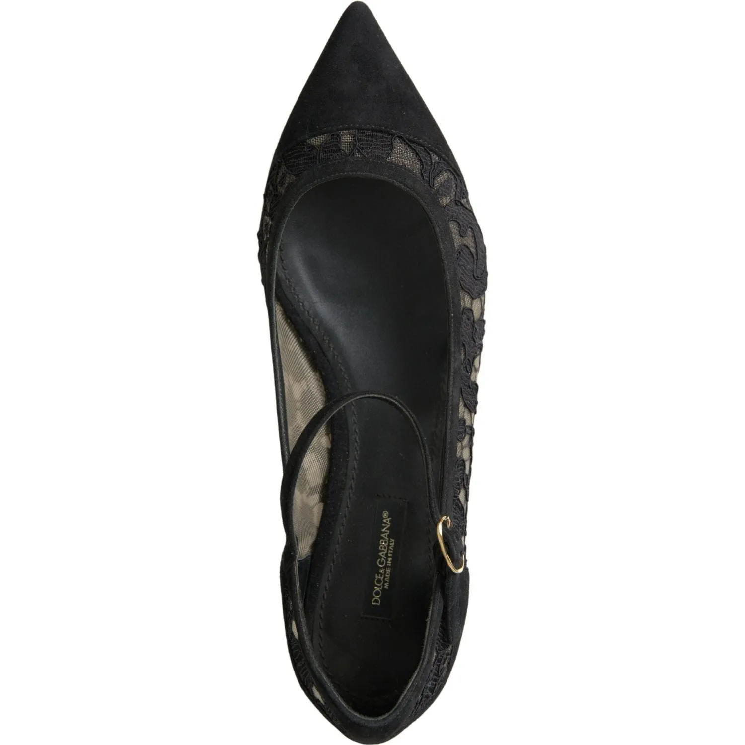 Dolce & Gabbana Elegant Black Lace Flats