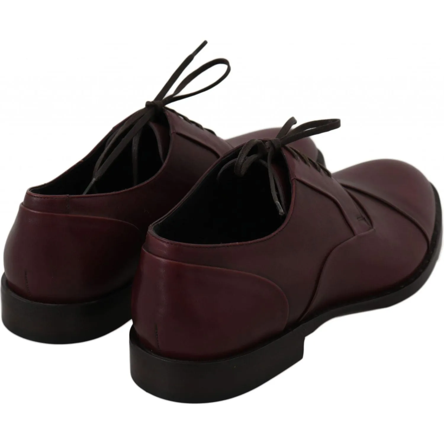 Dolce & Gabbana Elegant Bordeaux Leather Dress Shoes