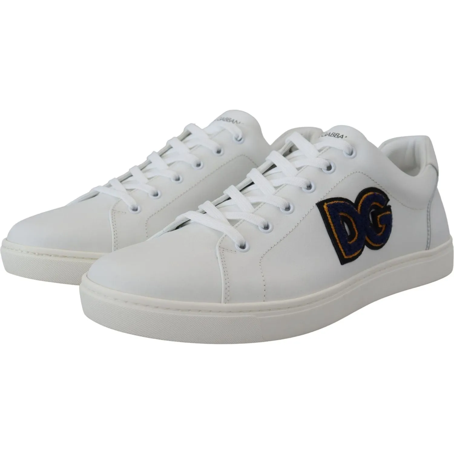 Dolce & Gabbana Elegant White Leather Men's Sneakers