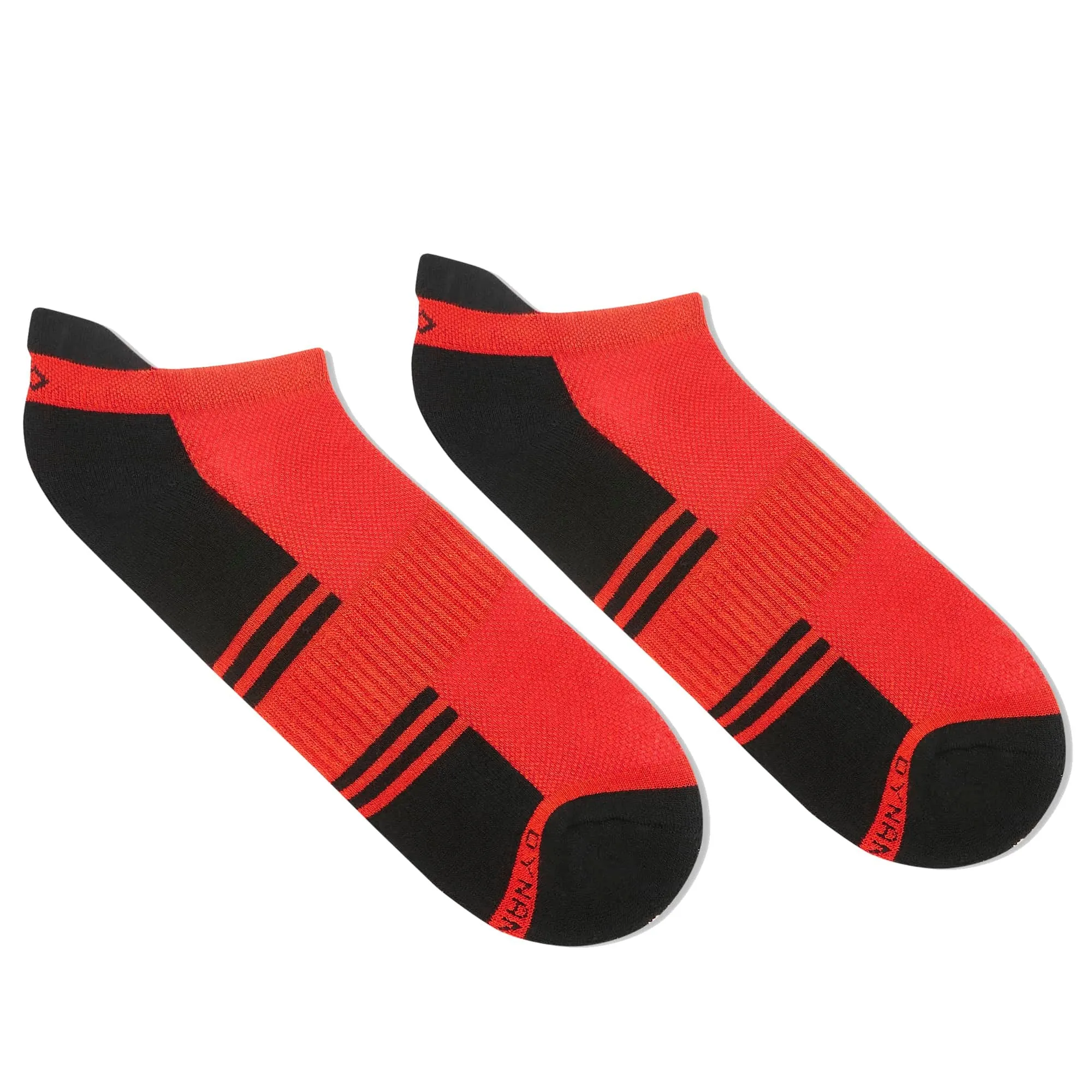 Dual Solid Red/Black Bamboo Unisex Ankle Length Socks