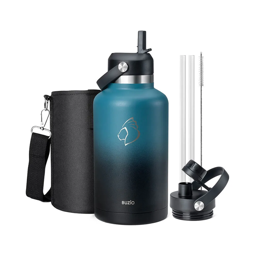 Duet Series Water Bottle with Straw Spout Lid | 64oz