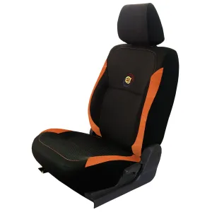 F1 Fabric Car Seat Cover Black and Orange