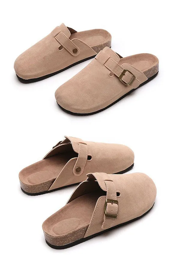 Flat Half Slippers Casual Outer Wear Round Toe Half Slippers