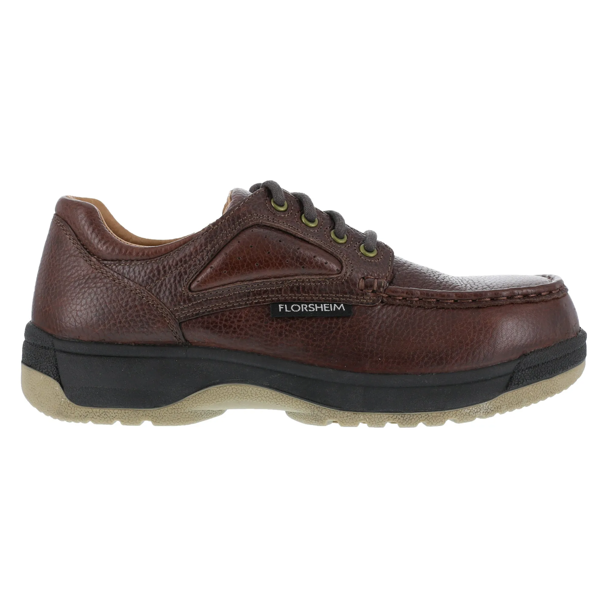 Florsheim Mens Brown Leather Oxford Compadre Comp Toe