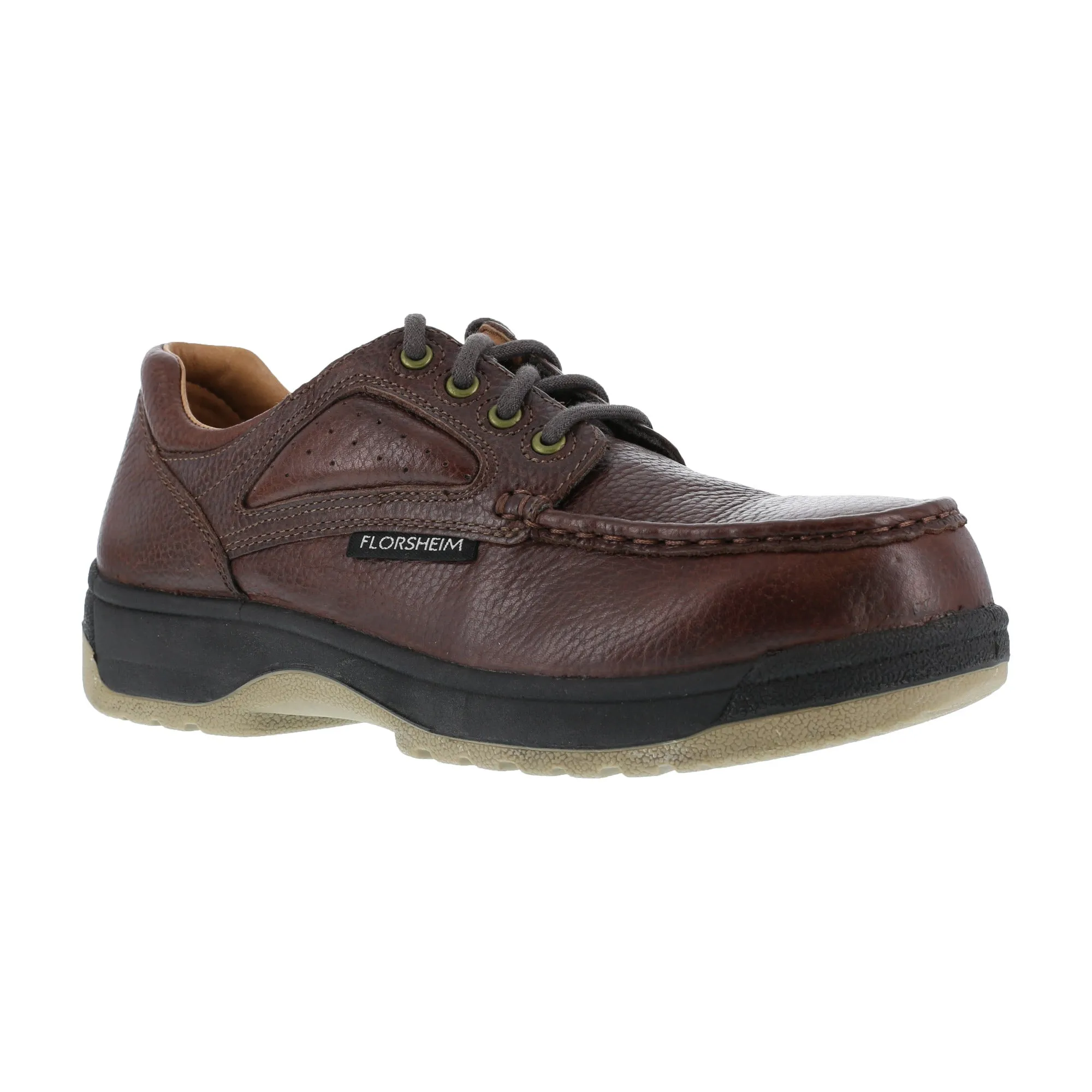 Florsheim Mens Brown Leather Oxford Compadre Comp Toe