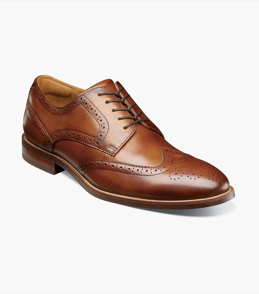 Florsheim Rucci Wingtip Oxford Shoe -Cognac