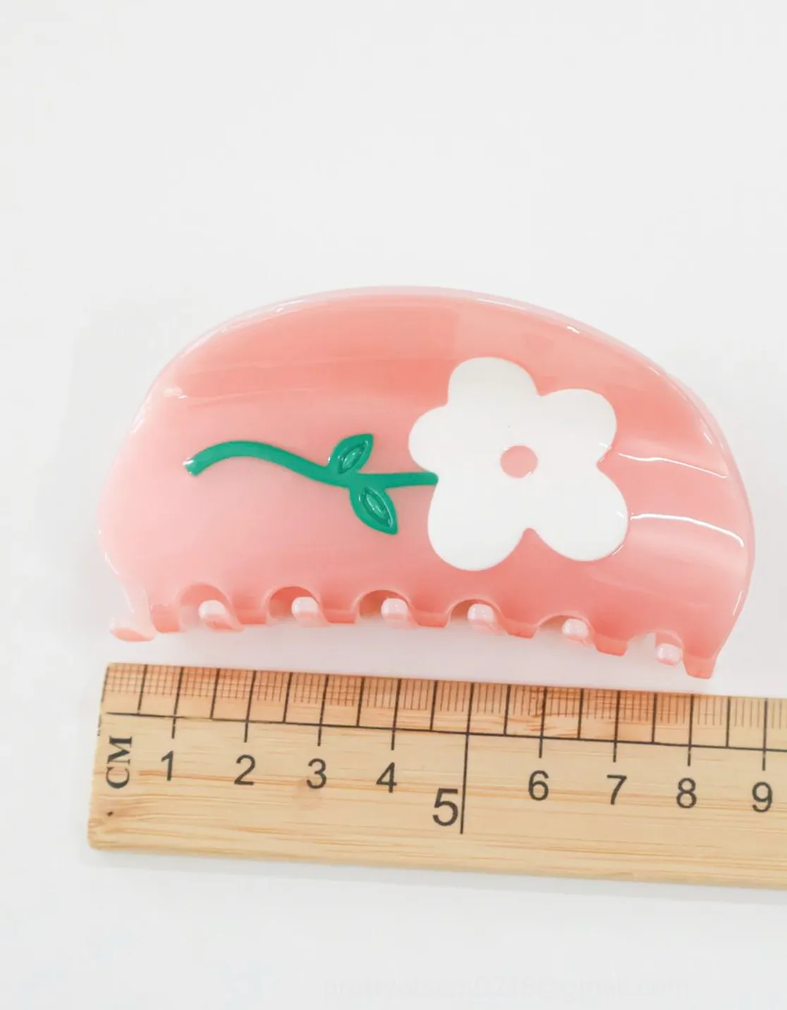 Flower Series Half Moon Strong Grip Acetate Hair Claw Clip