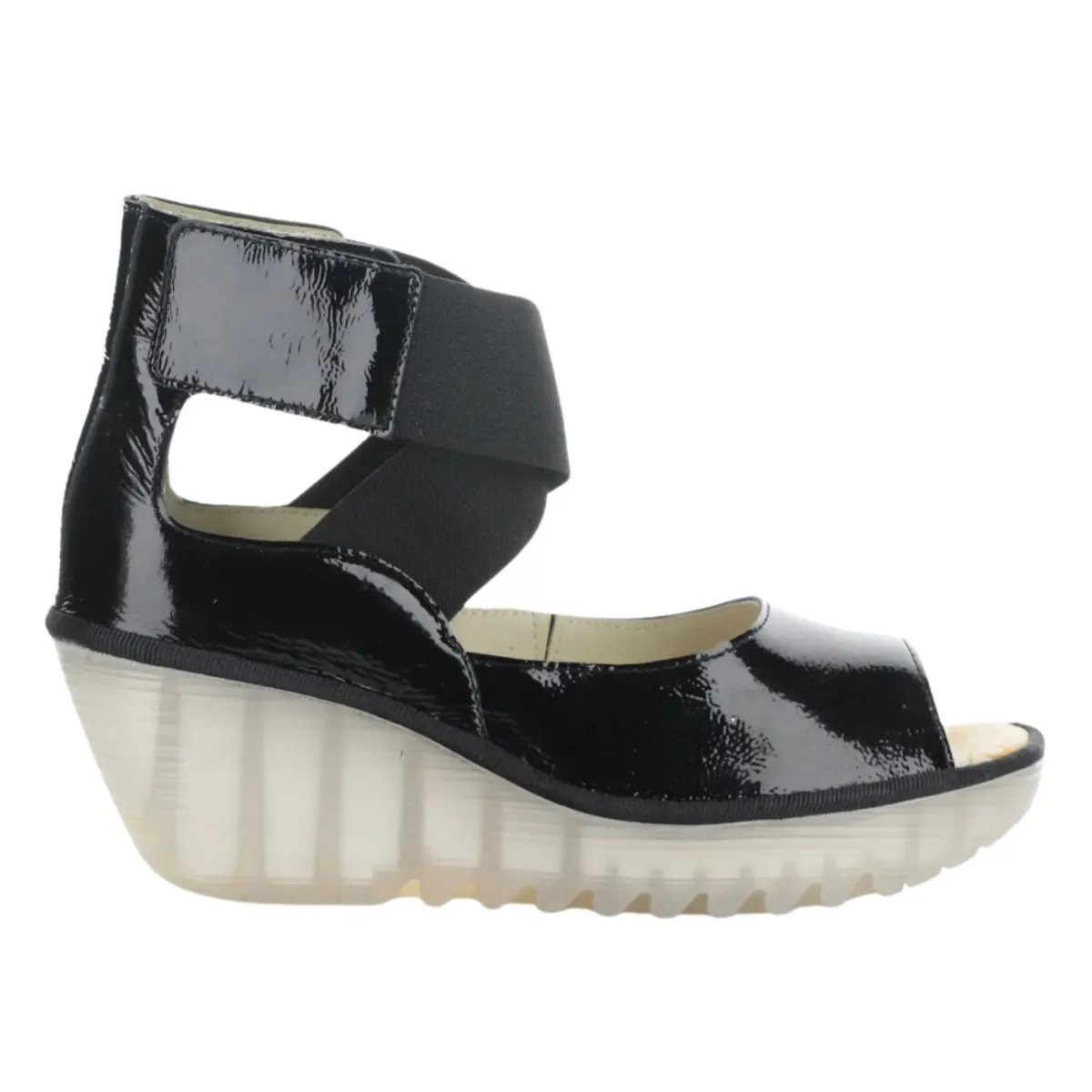 Fly London Women's Yefi Black Luxor Patent