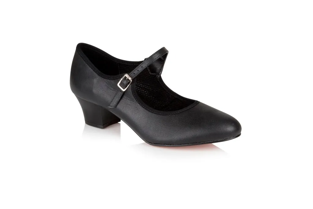 Freed Leather Character Shoe with Cuban Heel