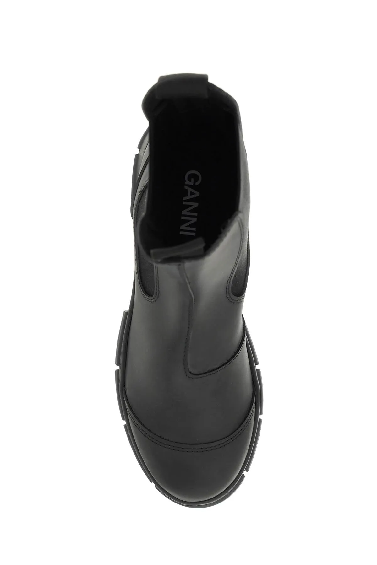 Ganni recycled rubber chelsea ankle boots