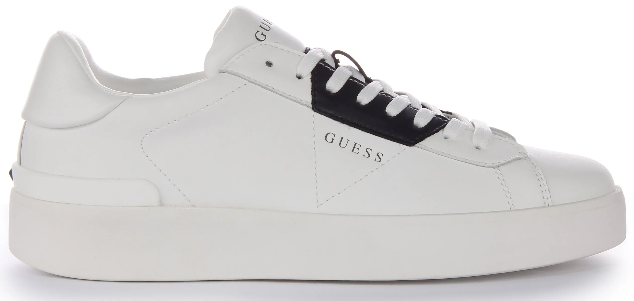 Guess Parma Low Trainers In White Black For Men