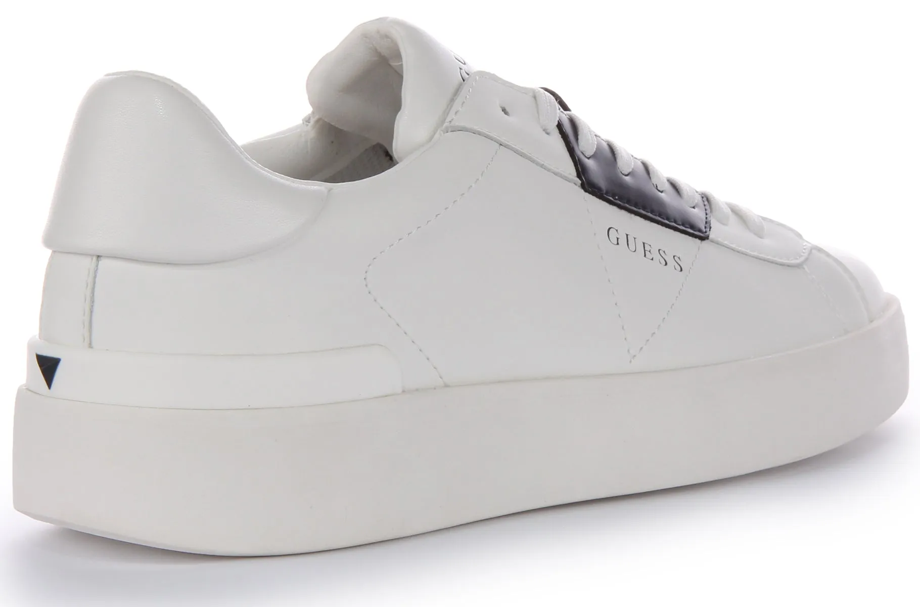 Guess Parma Low Trainers In White Black For Men