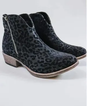 Gypsy Jazz Charming - The Black Leopard Bootie - #8365-8413