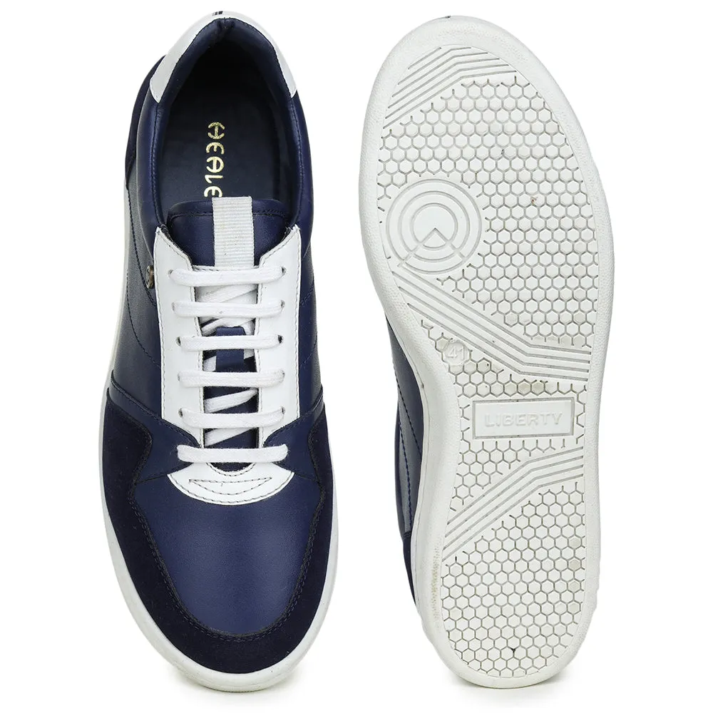 Healers Casual Blue Lace-Up Sneakers For Men SYN-65 By Liberty