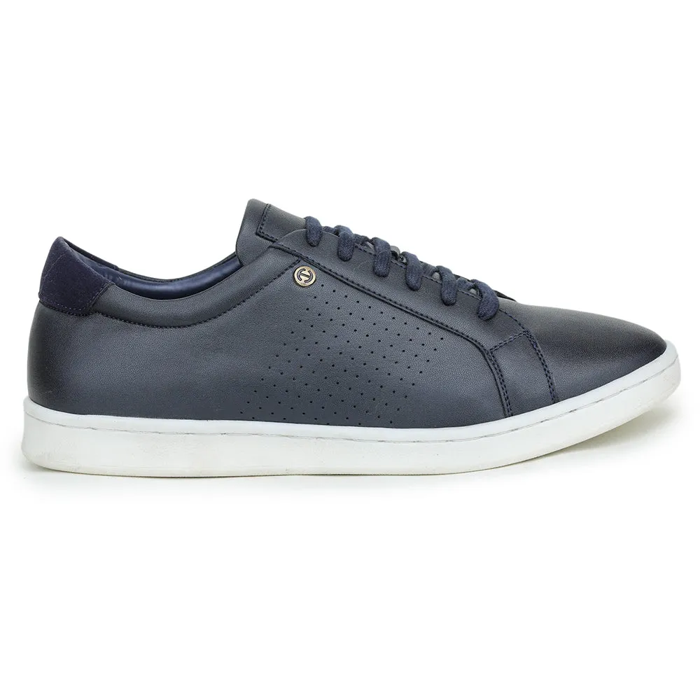 Healers Casual Navy Blue Lace-Up Sneakers For Men SYN-64 By Liberty