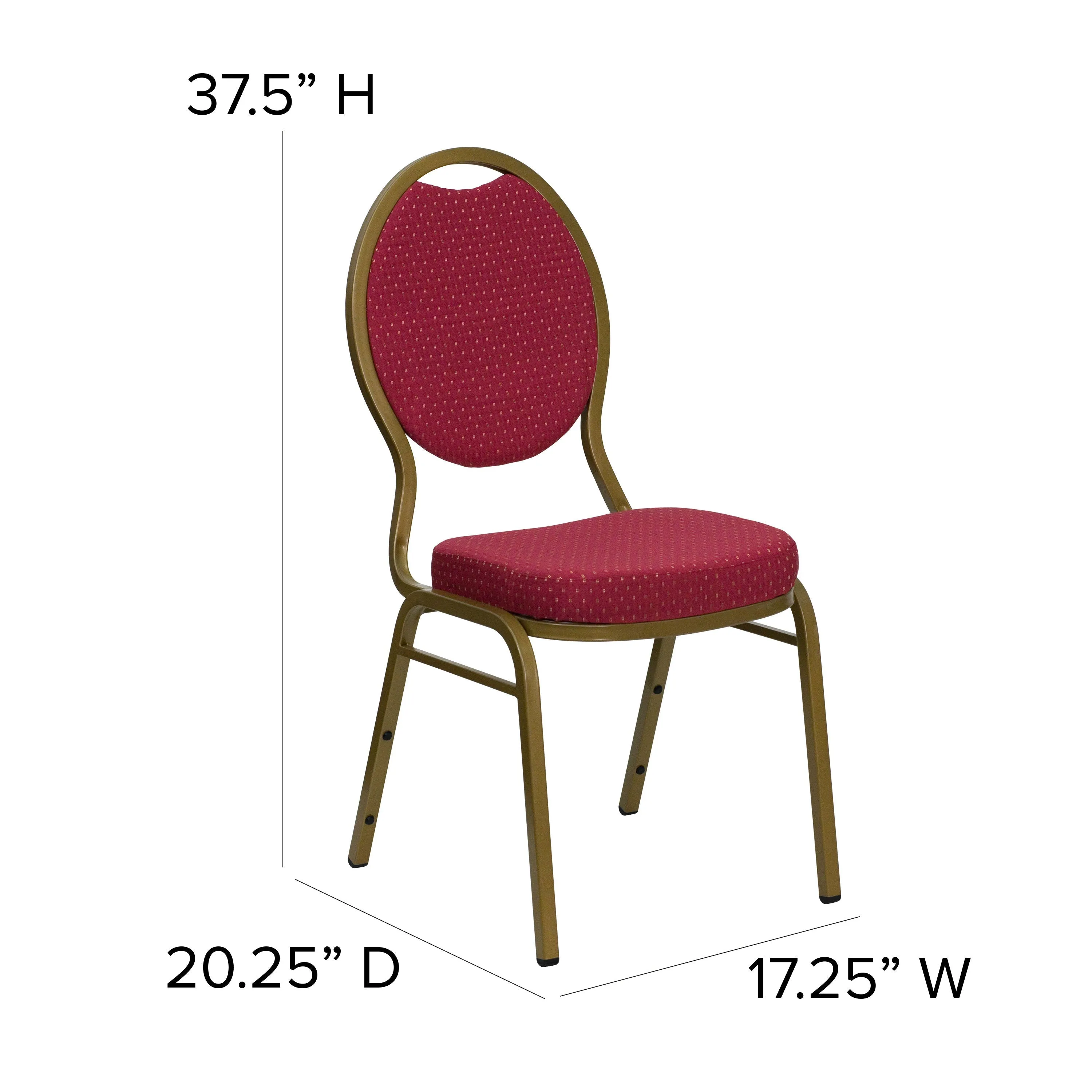 HERCULES Series Teardrop Back Stacking Banquet Chair