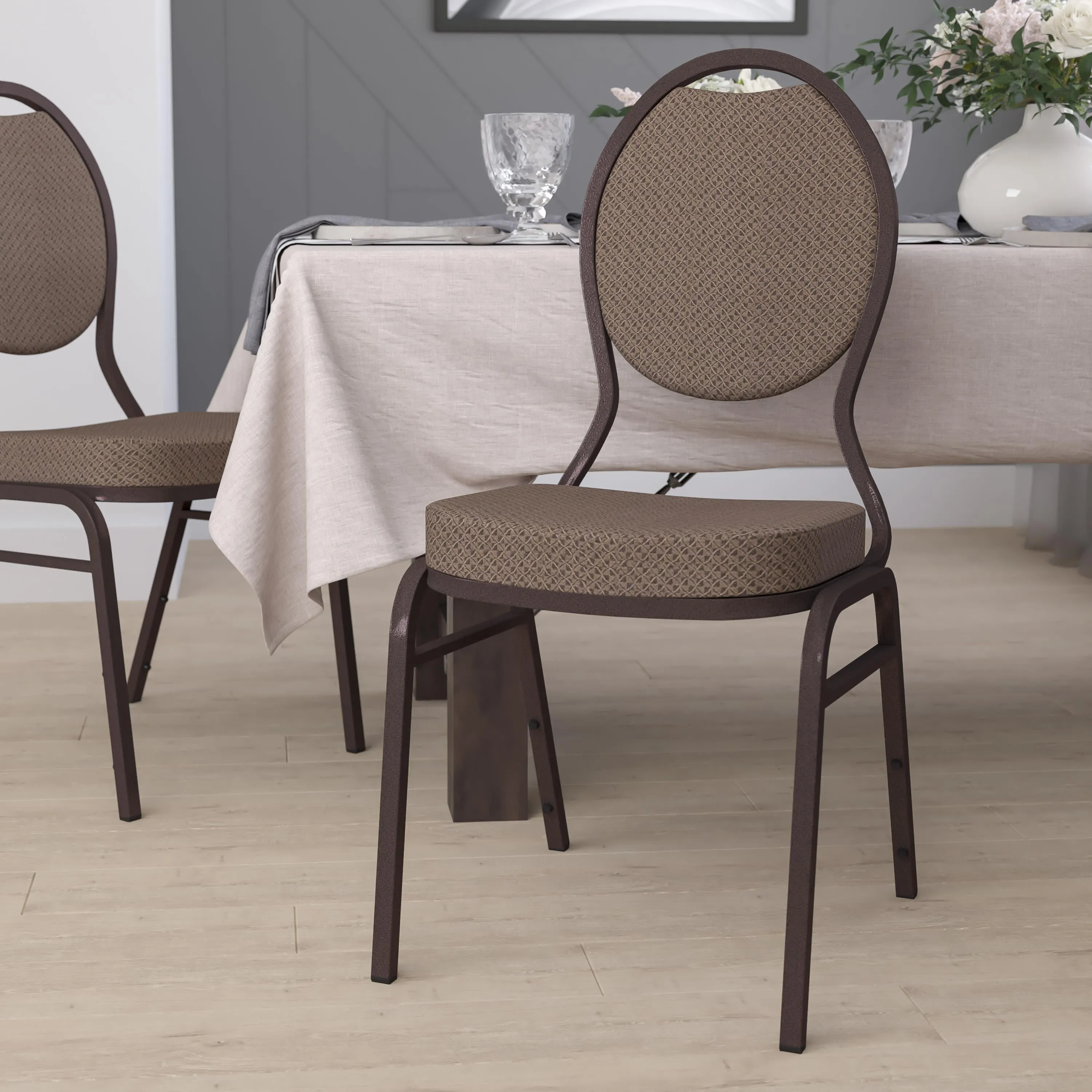 HERCULES Series Teardrop Back Stacking Banquet Chair