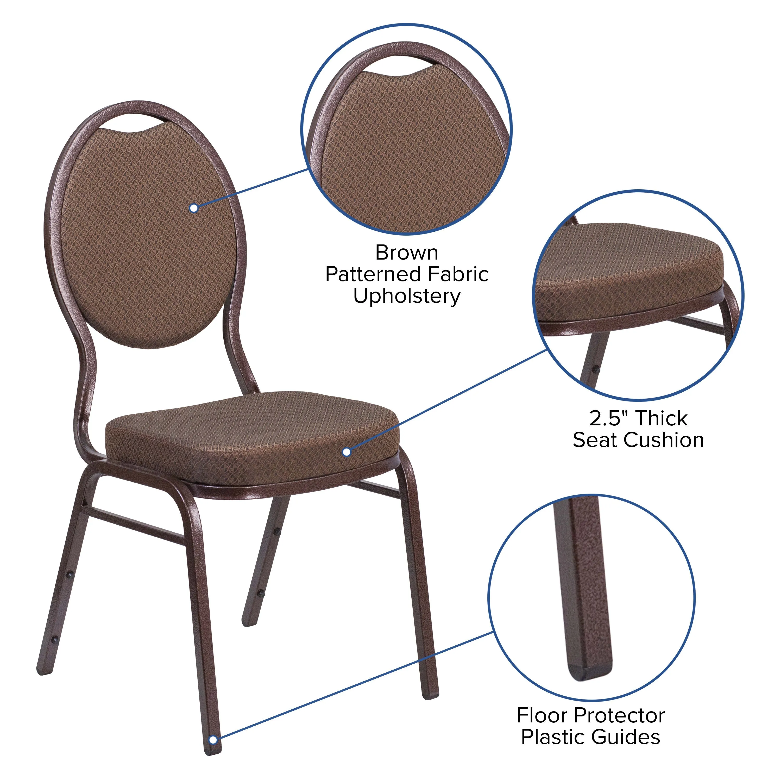 HERCULES Series Teardrop Back Stacking Banquet Chair