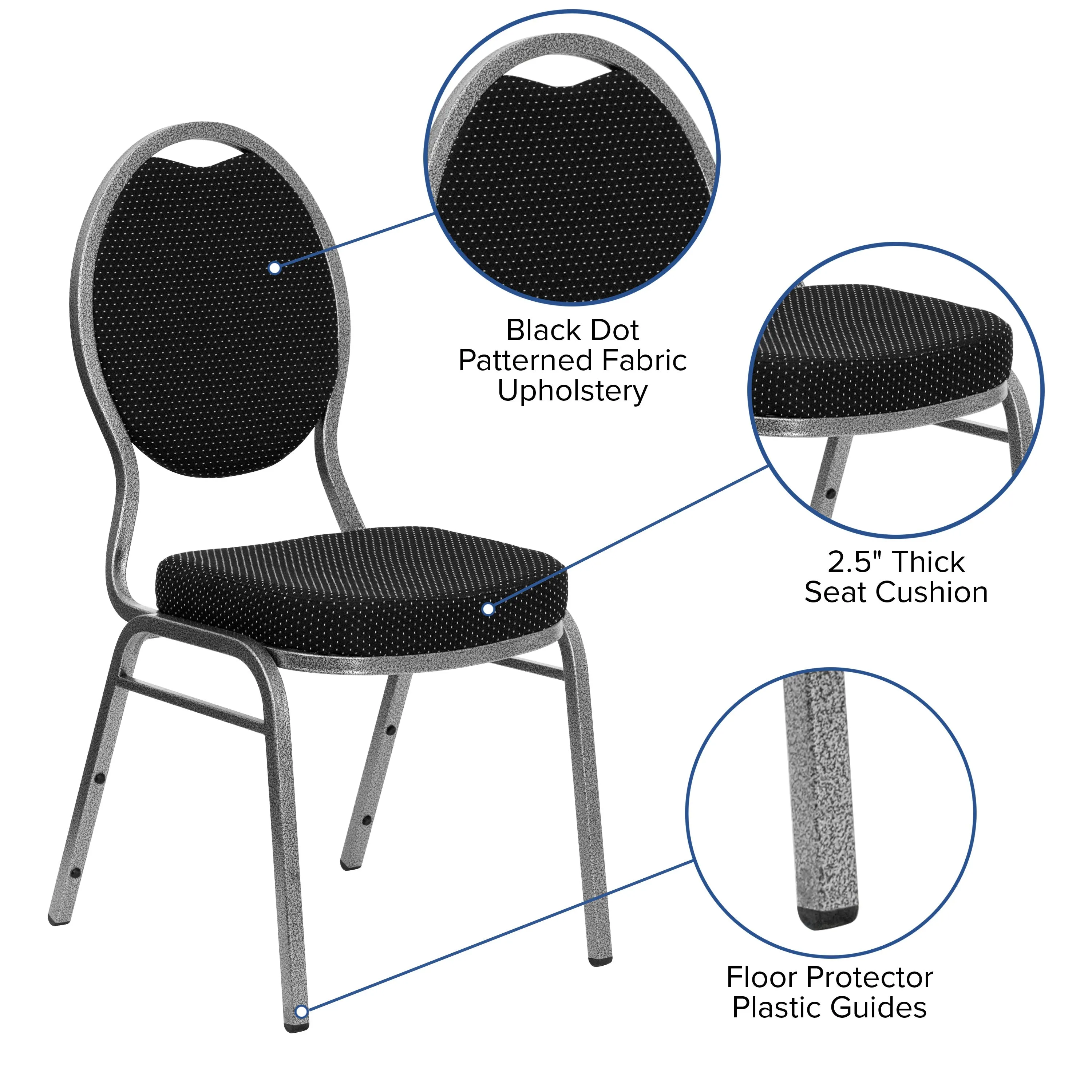 HERCULES Series Teardrop Back Stacking Banquet Chair