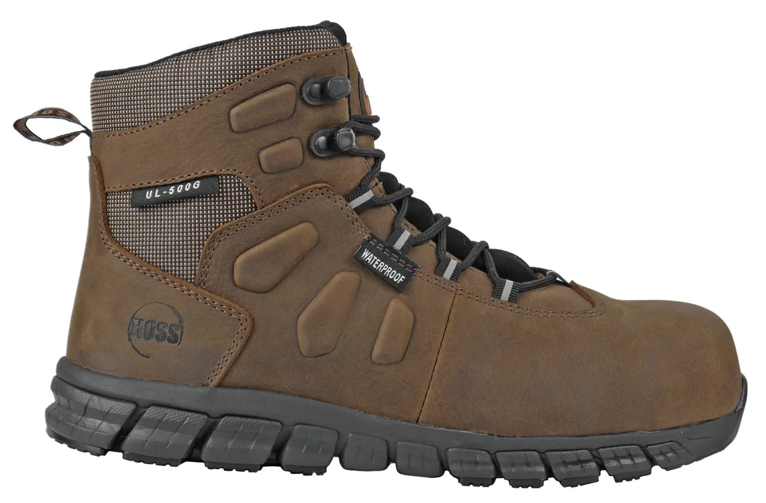 Hoss Boots Mens Brown Leather Tikaboo UL CT Metguard Work Boots