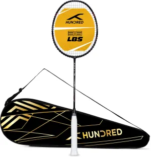 Hundred ROCK 79 Strung Badminton Racquet (Black)