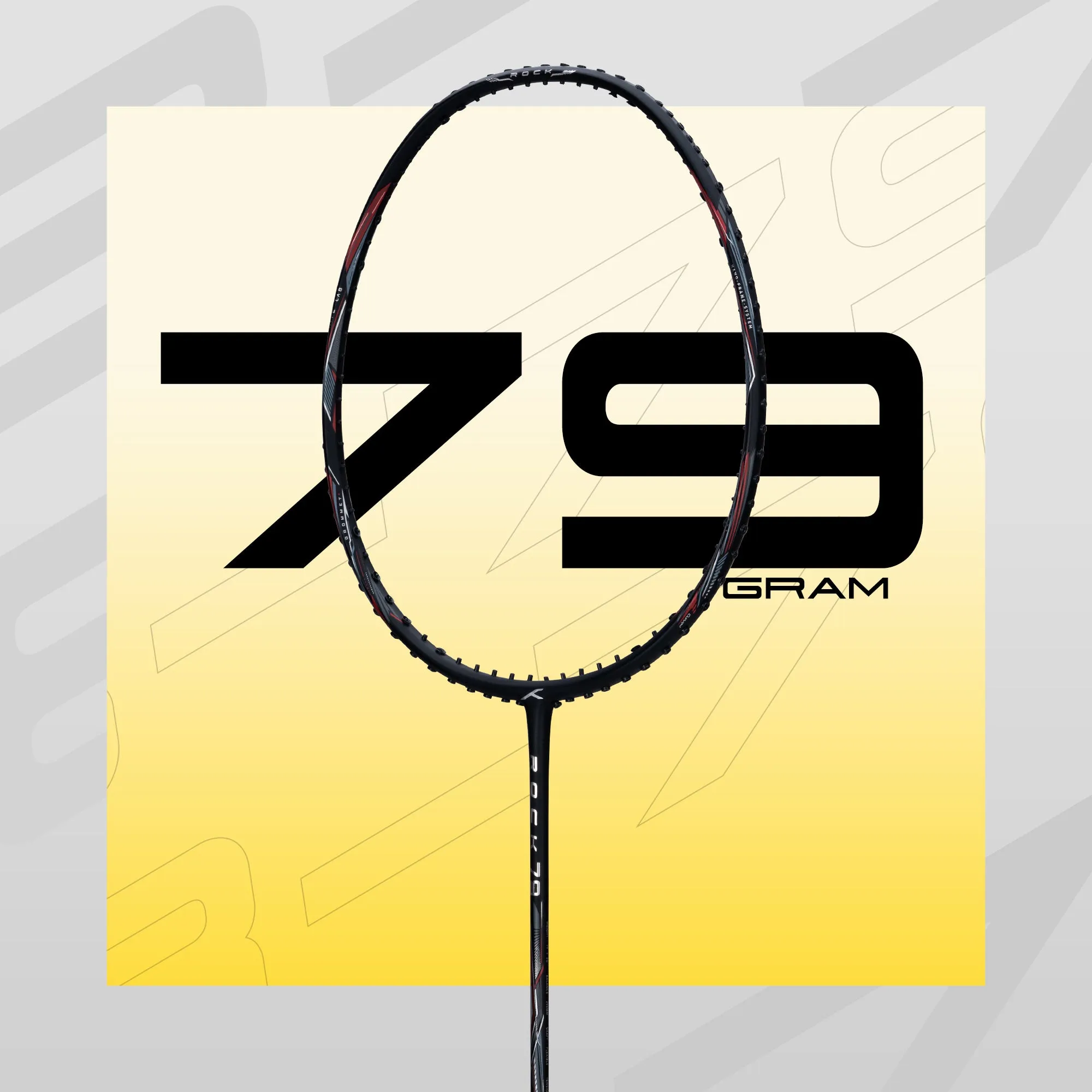 Hundred ROCK 79 Strung Badminton Racquet (Black)