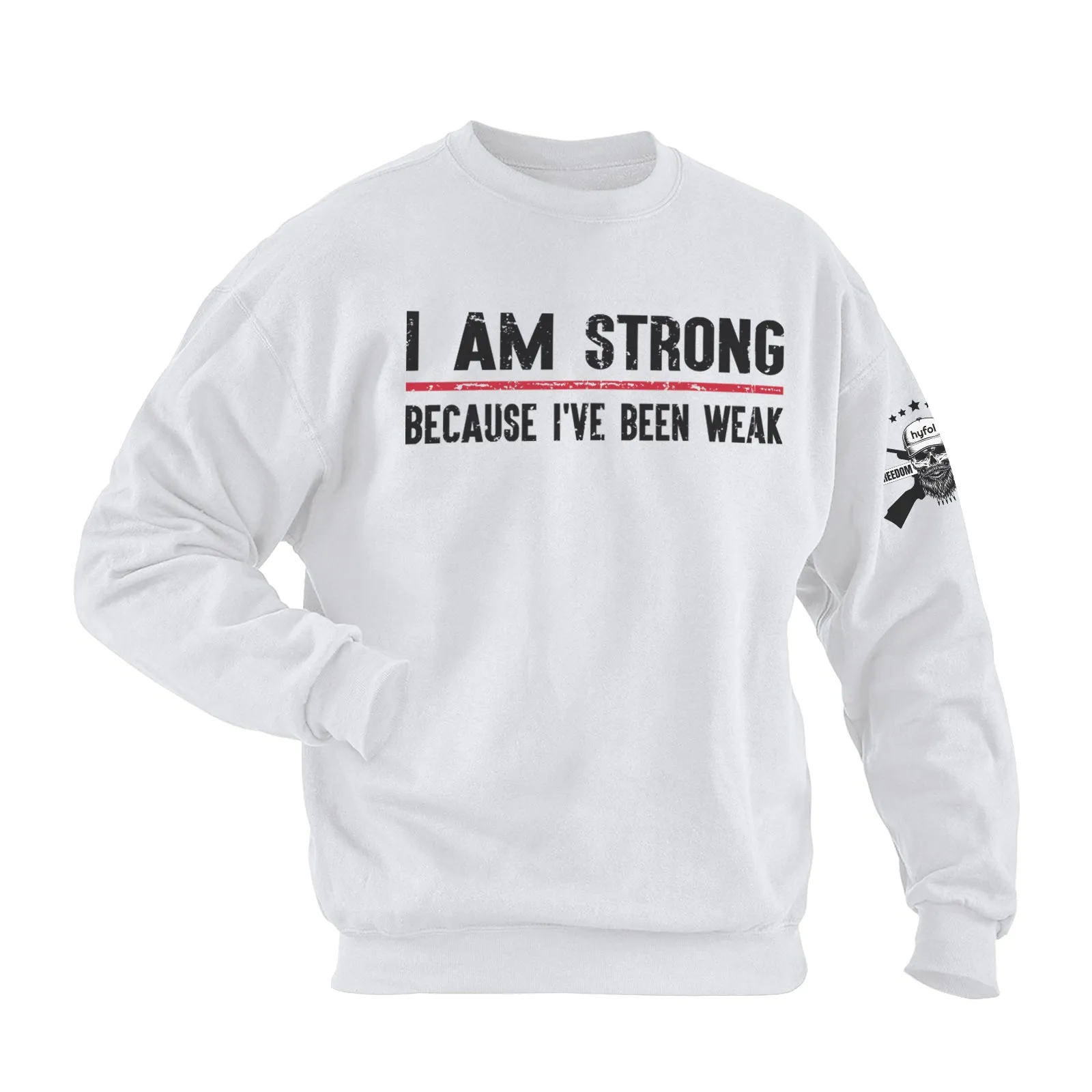 I AM STRONG  COTTON GRAPHIC SWEATSHIRT