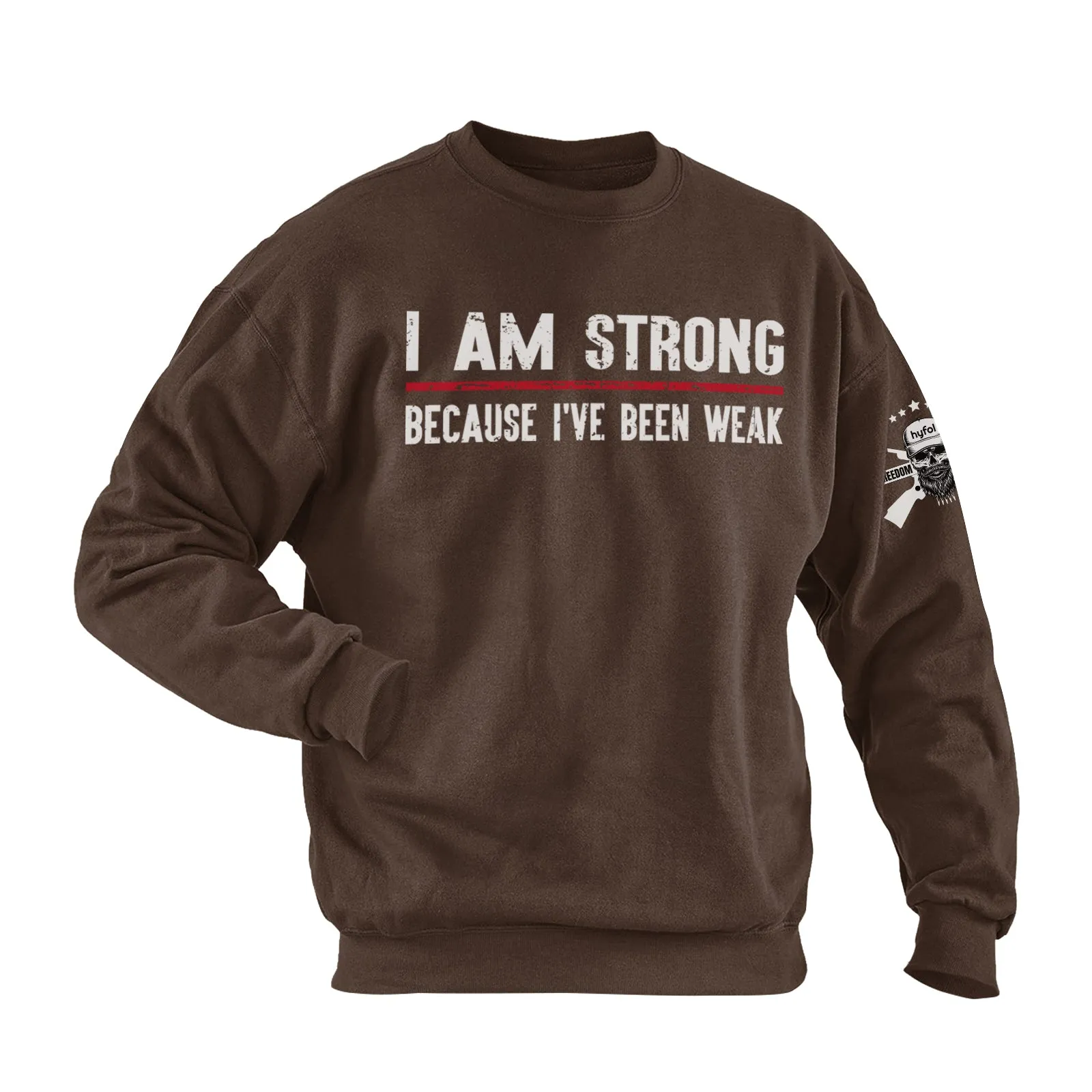 I AM STRONG  COTTON GRAPHIC SWEATSHIRT