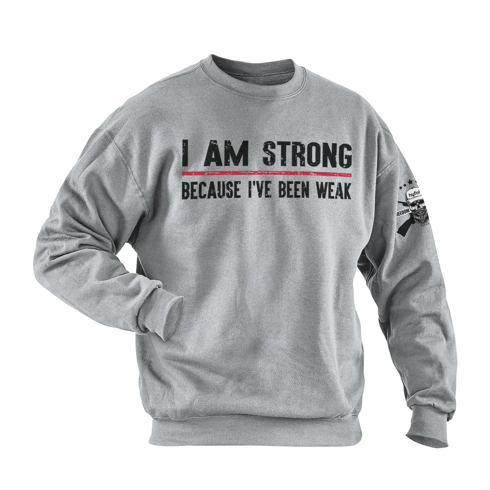 I AM STRONG  COTTON GRAPHIC SWEATSHIRT